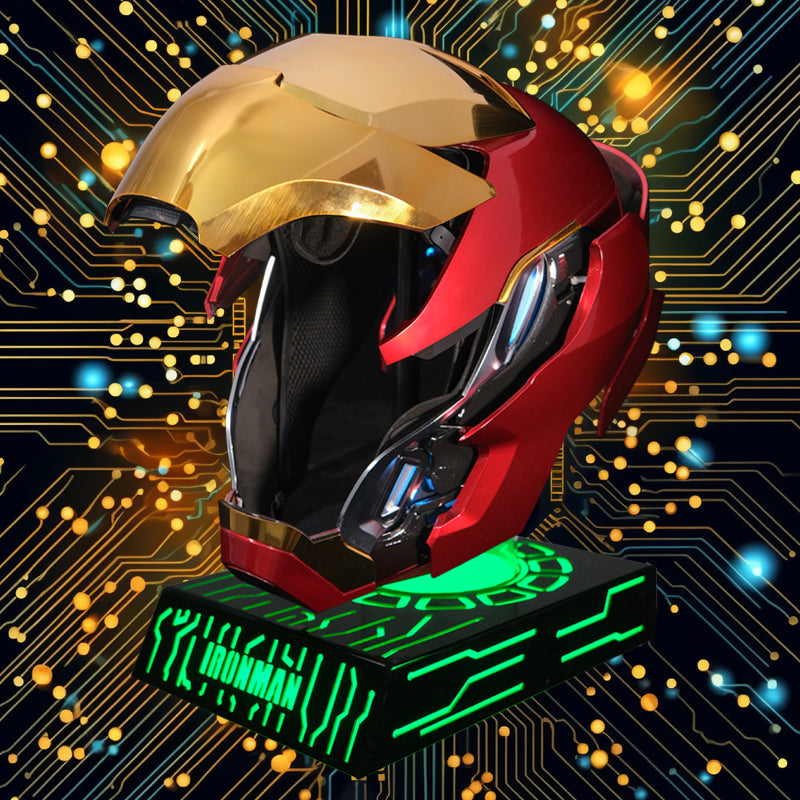 automated iron man helmet Mechahead MK50 Friday 1:1 Wearable All the Packing Tips Fast and efficient charging solution the Electric Voice Size:3.0in 3/4oz - 5pcs