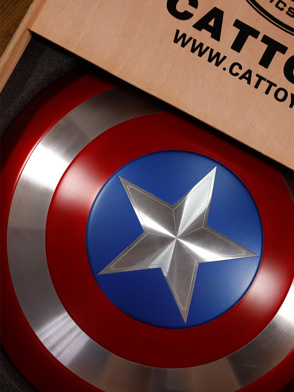 Captain America Schild aus Metall | Einlagige Aluminiumlegierung Originalfarbe | Falkenschild | Durchmesser 57cm 