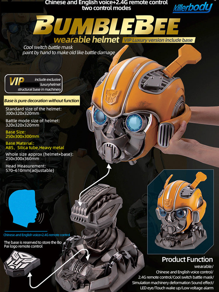 Transformers Studio Series - Casque Premium Bumblebee avec Connexion Bluetooth - Jeu d'imitation