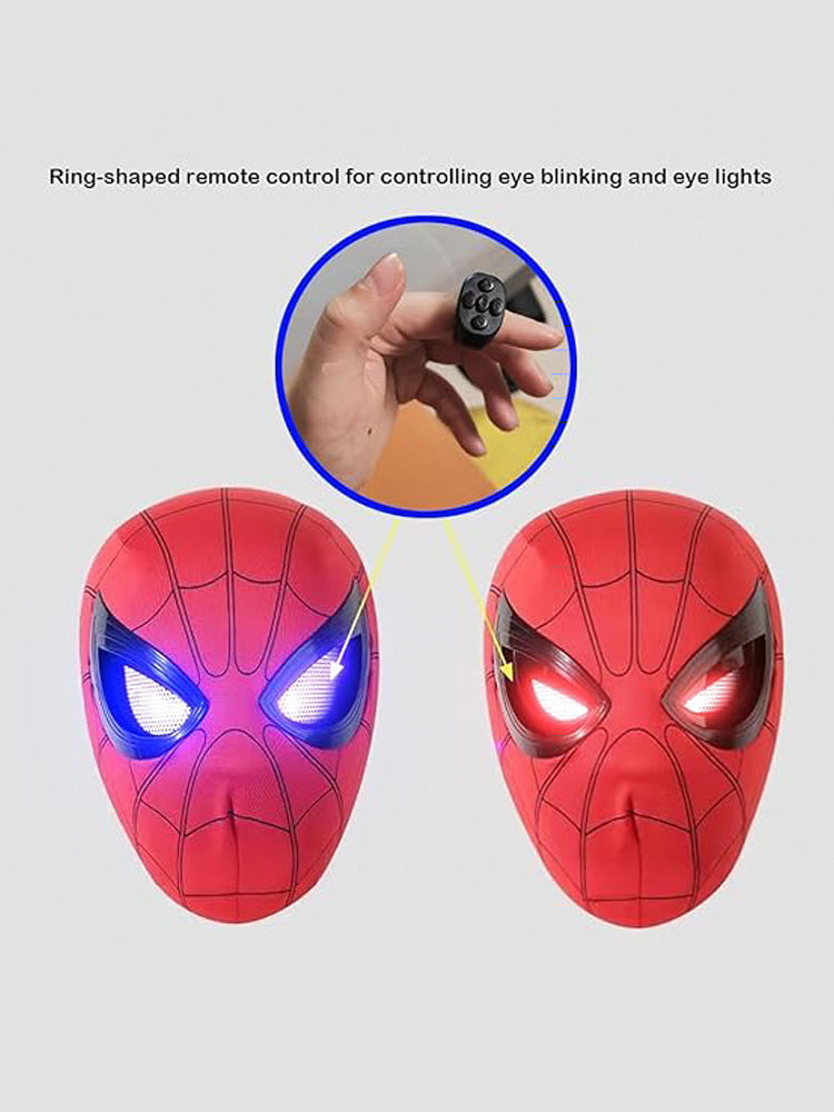 US Stock(Delivered in 3-7 days) | Movable eyes Spiderman Mask | Ring Remote Control | breathable material