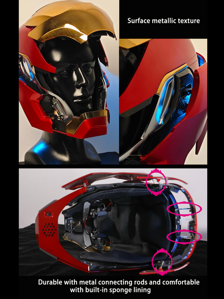 iron man helmet full metal Mechahead IronMan Mk50 MK5 Helmet | English version | Voice Control