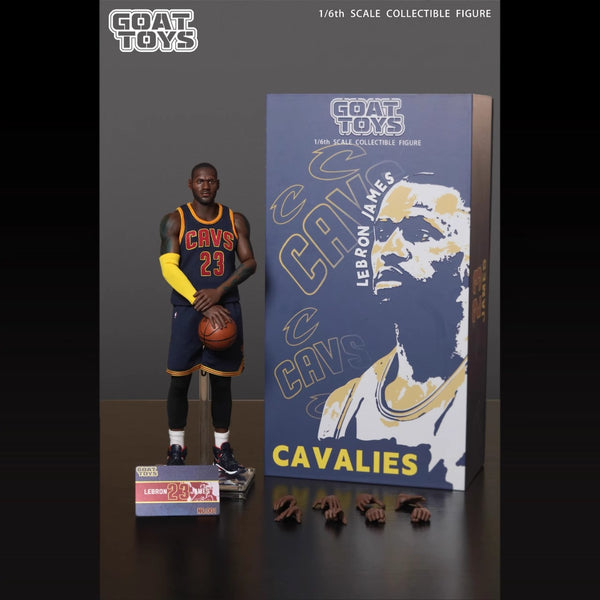 nba wax figure-level star | 1/6 Cavaliers Navy Blue Lebron James Action Figure