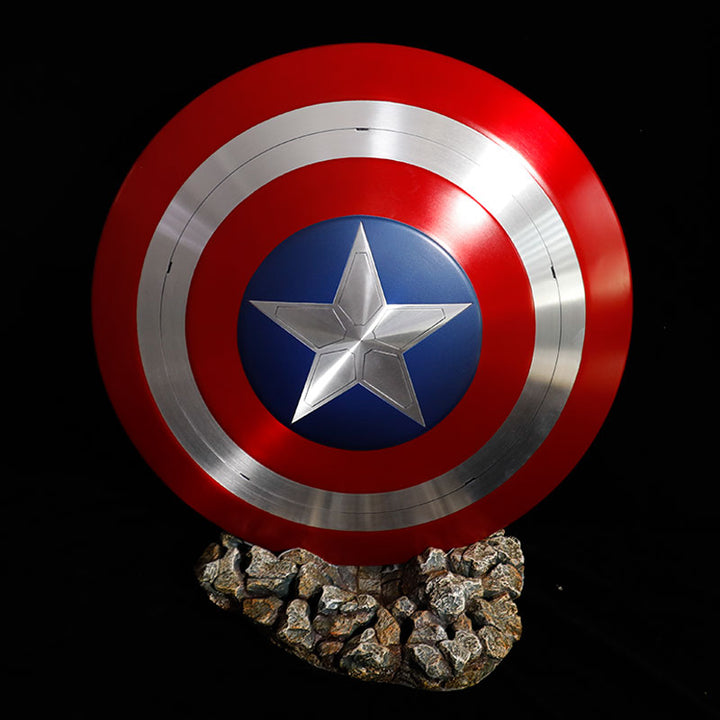 Avengers Endgame Captain America Steve Rogers Shield Cosplay Prop Aluminium Metal Battle Damage | 22'' Inches