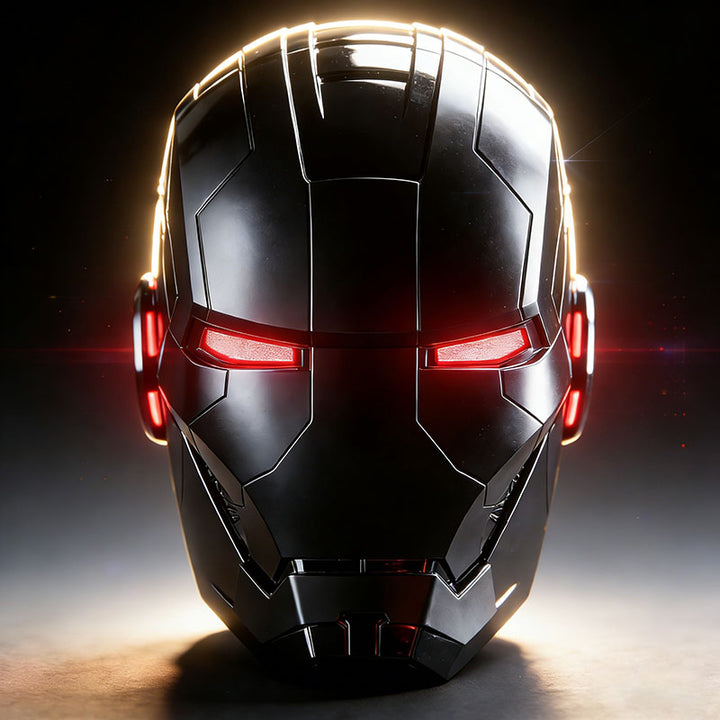US | Gift for Boys | ironman MK5 Black Edition Helmet mask | 1:1 Wearable Collectible with Voice