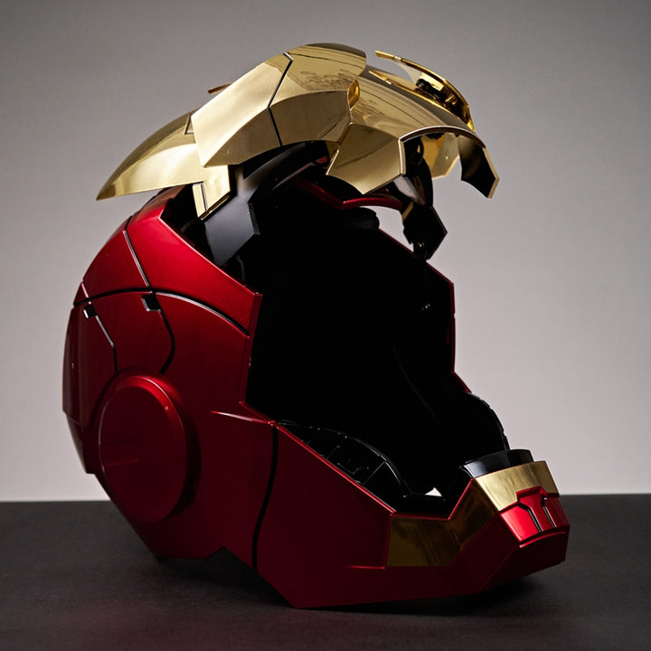 Autoking Iron-Man MK 5 Helmet with Jarvis Voice & Remote&Touch Controlled Open/Close Mask, 1:1Adult Wearable Super Hero Mask&Movie Prop for