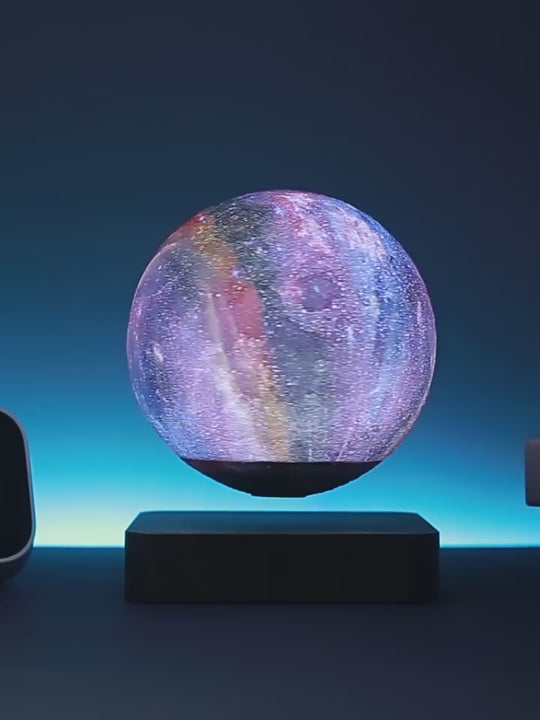 magnetic levitation Galaxy Moon Light | Levitating Display | Floating Display | Bedroom Ambient Planet Light | Office Ornament | Birthday Gift for Girlfriend