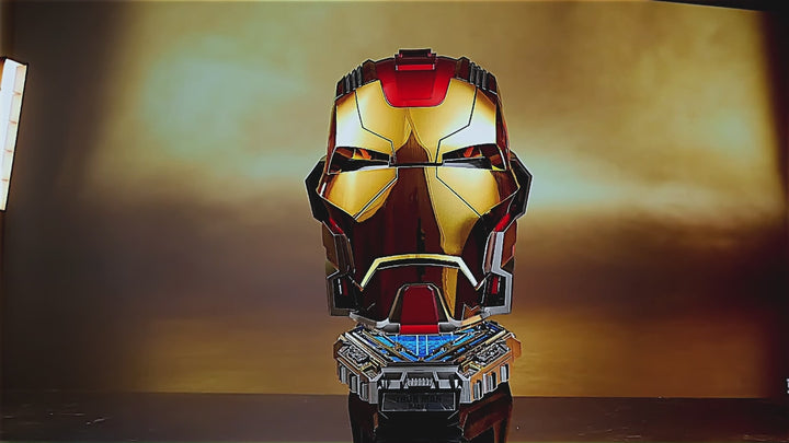US | 2026 Wearable IronMan MK17 Helmet | Voice Control & LED Eyes