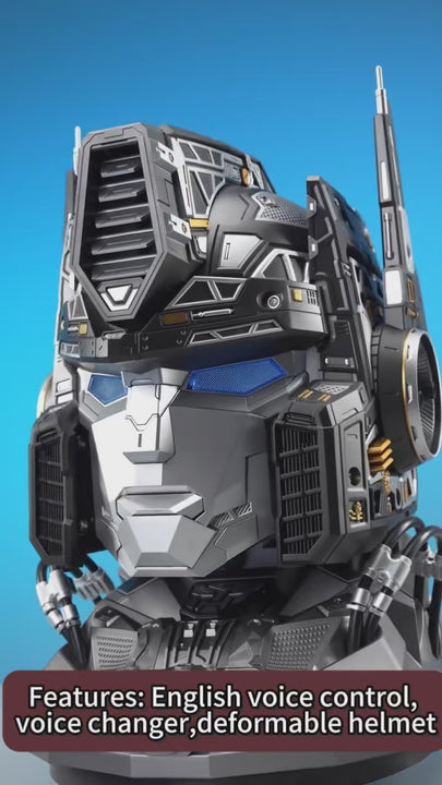 KB | Transformers G1 Optimus Prime Helmet | English Voice Control | voice changer | 1:1 Life-Size Wearable Model Toy