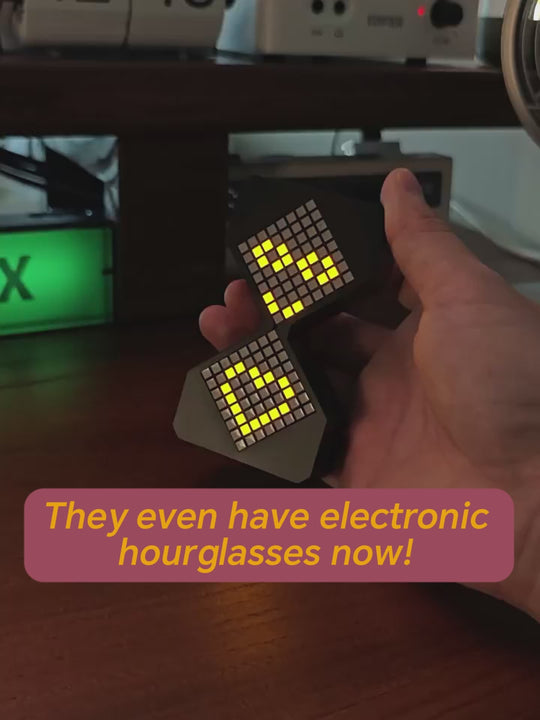 Electronic Hourglass | Creative and Fun High-Tech Desktop Ornament | Birthday Gift for a Male Friend