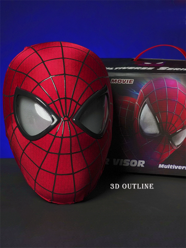 Multiverse SpiderMan Helmet mask | Real Wear | Ring Remote Control | Eye Lamp Glowing | 3D Fabric | Breathable