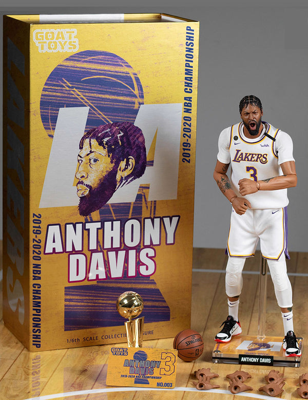 nba wax figure-level star | 1/6 Anthony Davis Lakers Championship Action Figure | Head with fine painting