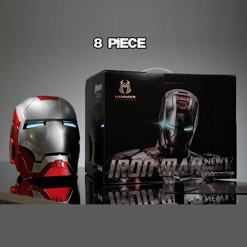 hammer advanced iron man helmet unique gift | 8-Piece Split Opening MK5 – Extra Epic Design sizing-helmet-fullair-spherical Star Wars Loungefly Mini the helmet has a Color:BABY BLUE RIM WITH ALUM TRIM