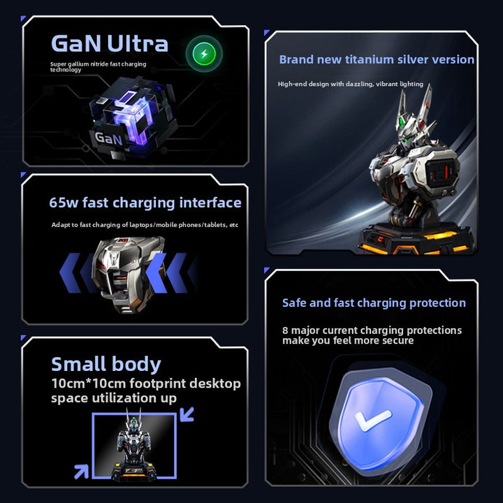 Wuchenghou | Charger Bust Charging Center | 65W High-Speed  | Creative and Fun Birthday Gifts