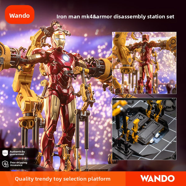 Iron Man MK4 Armor Removal Set Marvel Avengers Movable Ornament Gift Doll Tide Play
